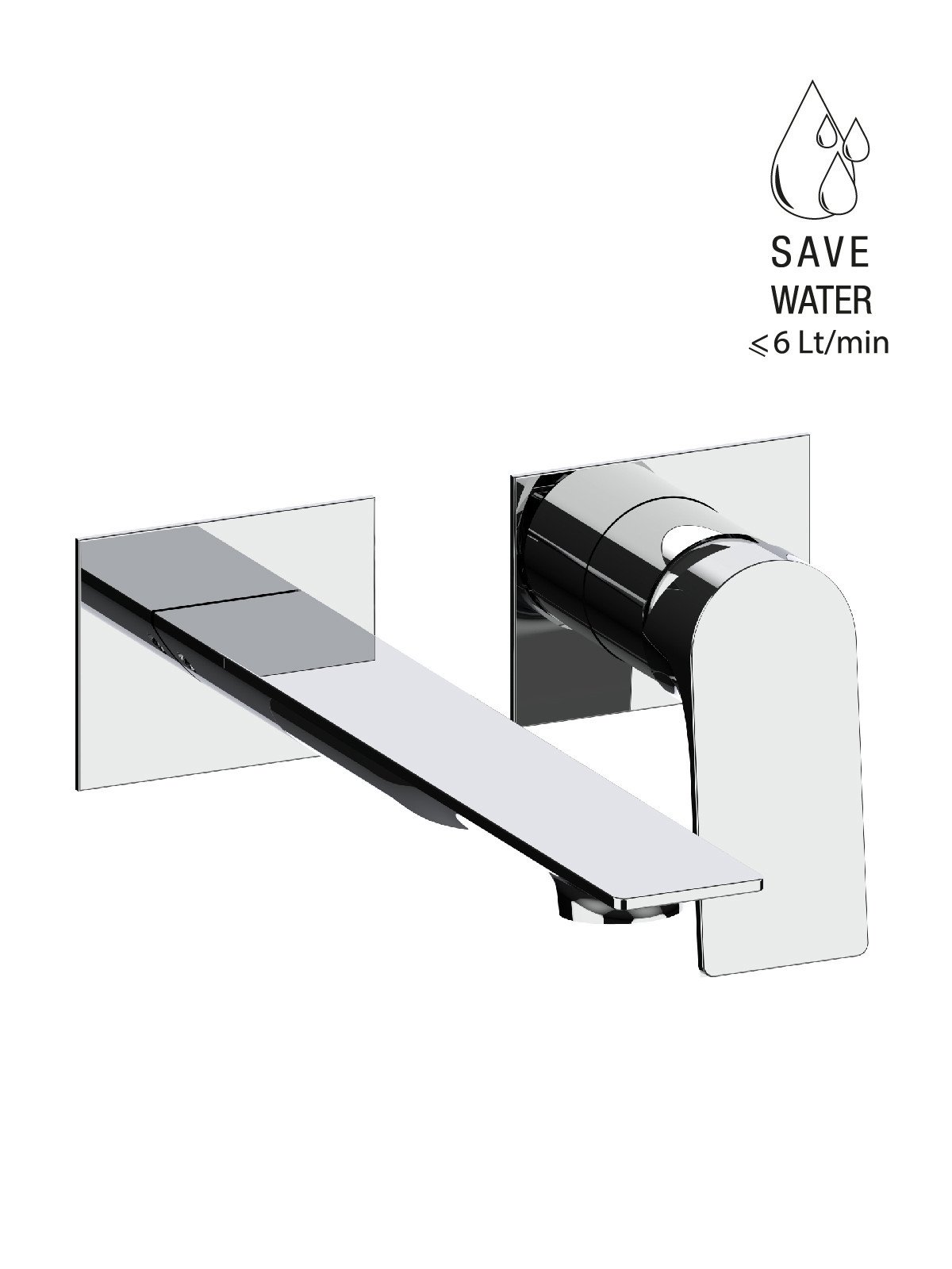 External visible components built-in washbasin mixer