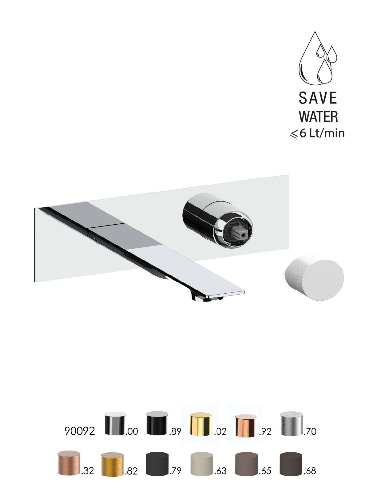 External visible components built-in washbasin mixer