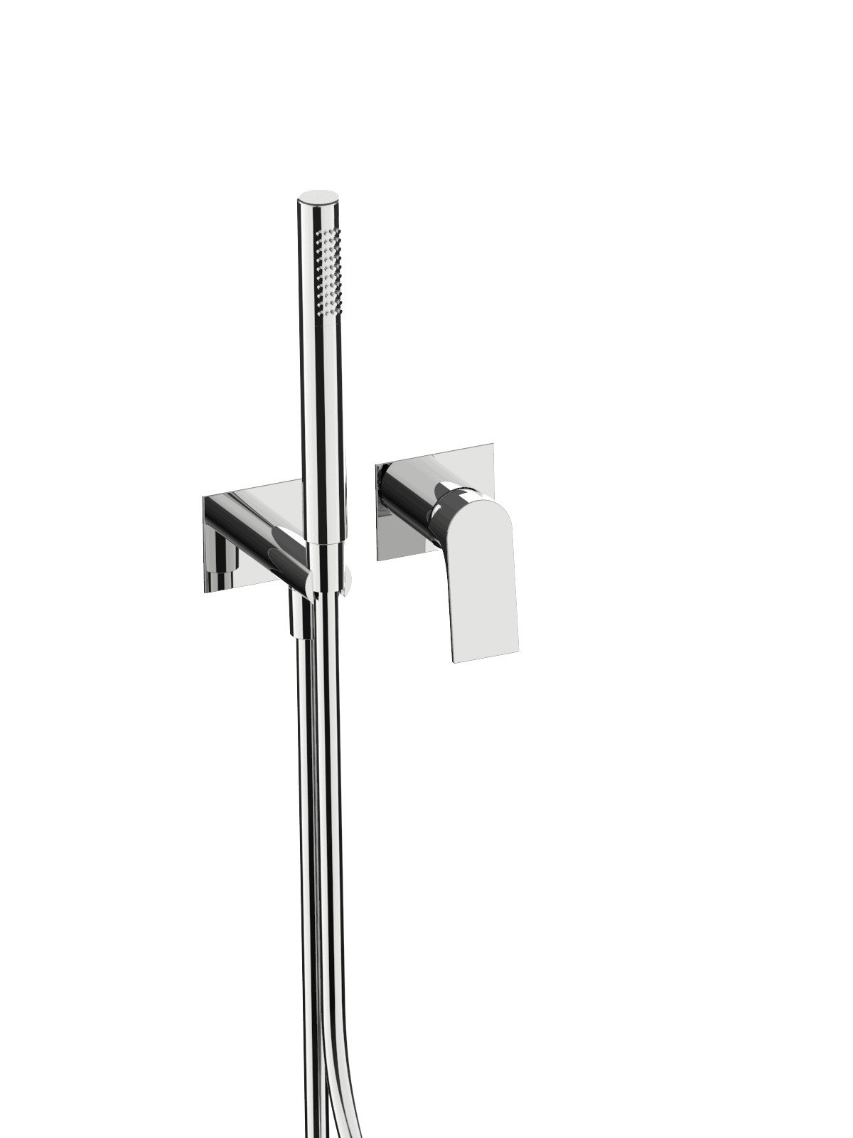 External part single lever mixerwith handshower