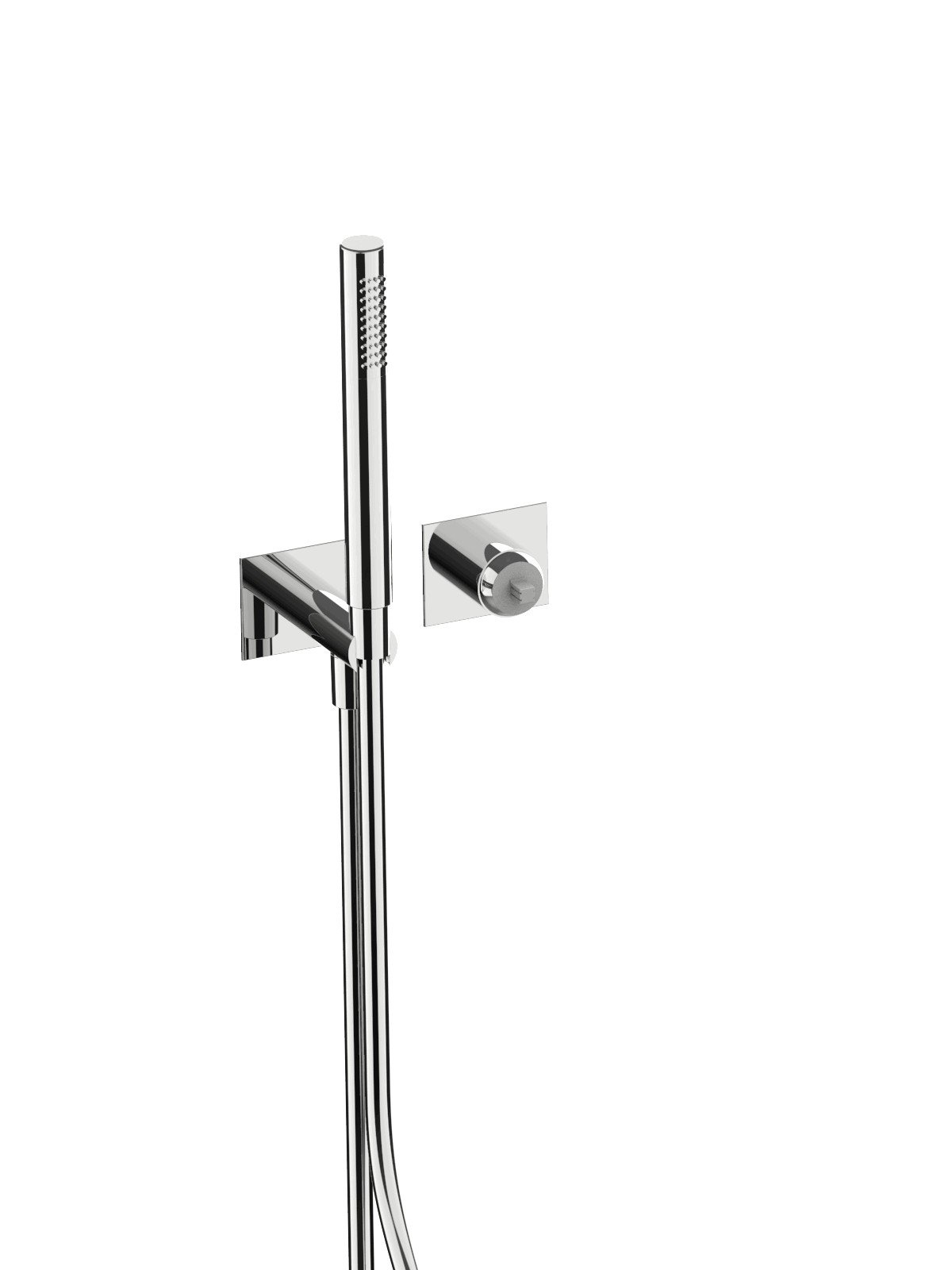 External part single lever mixerwith handshower