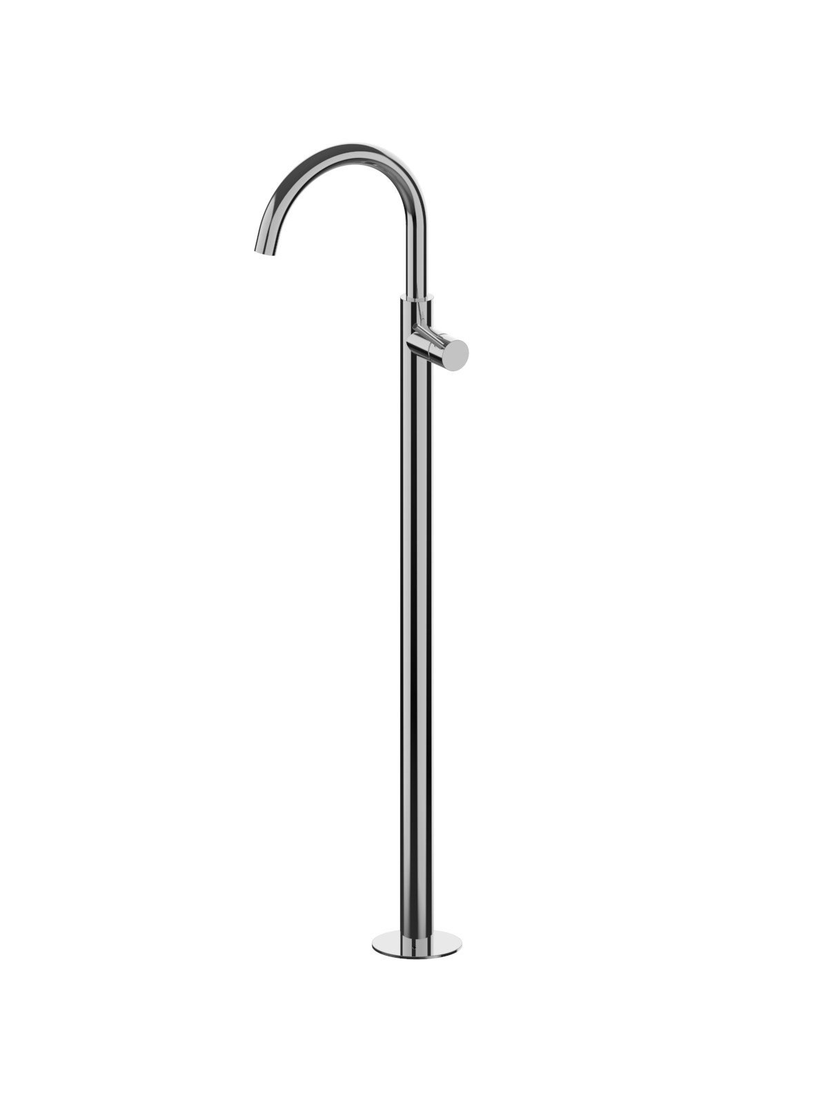 External visible components free standing basin mixer