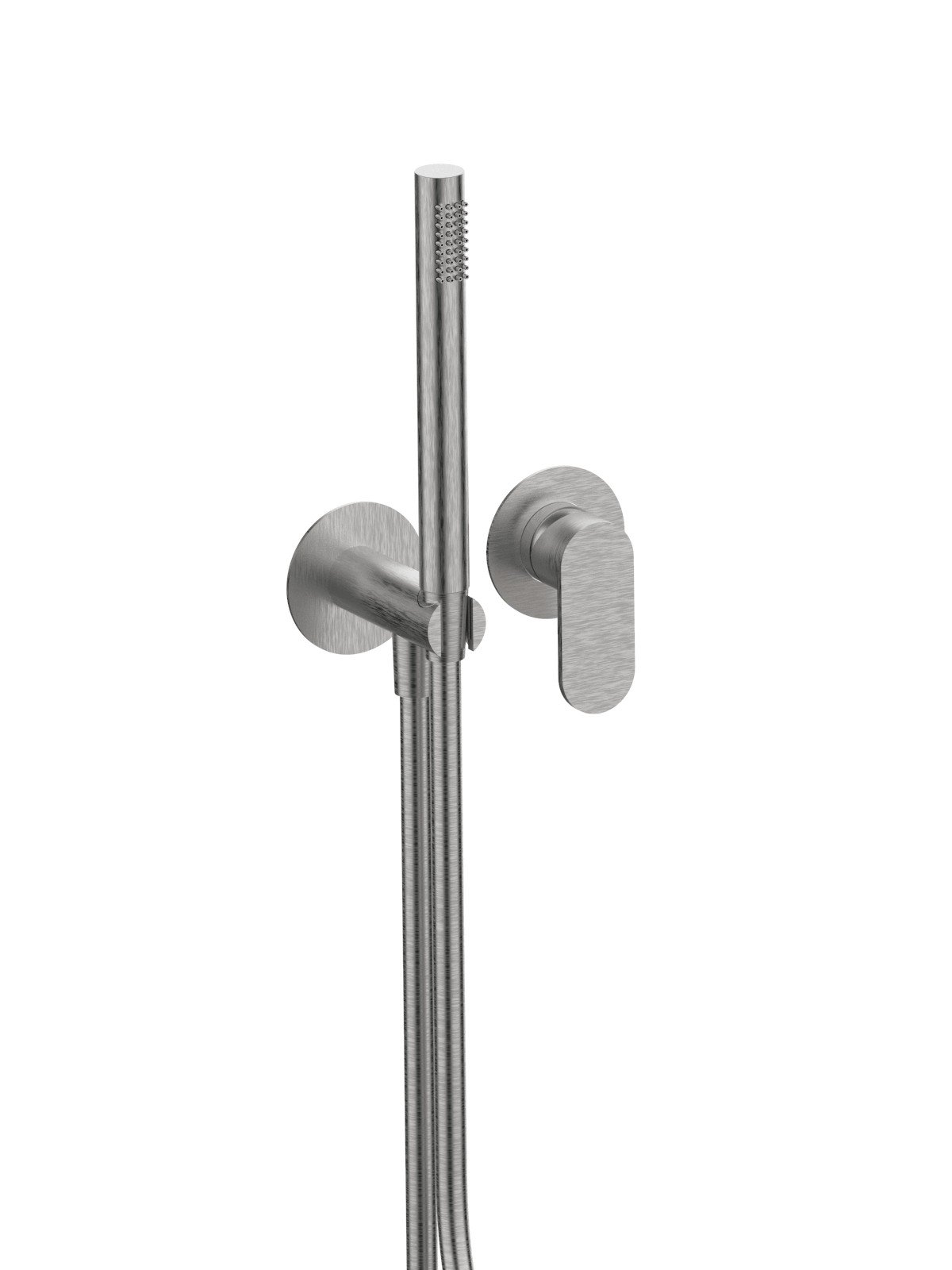 External part single lever mixer with handshower