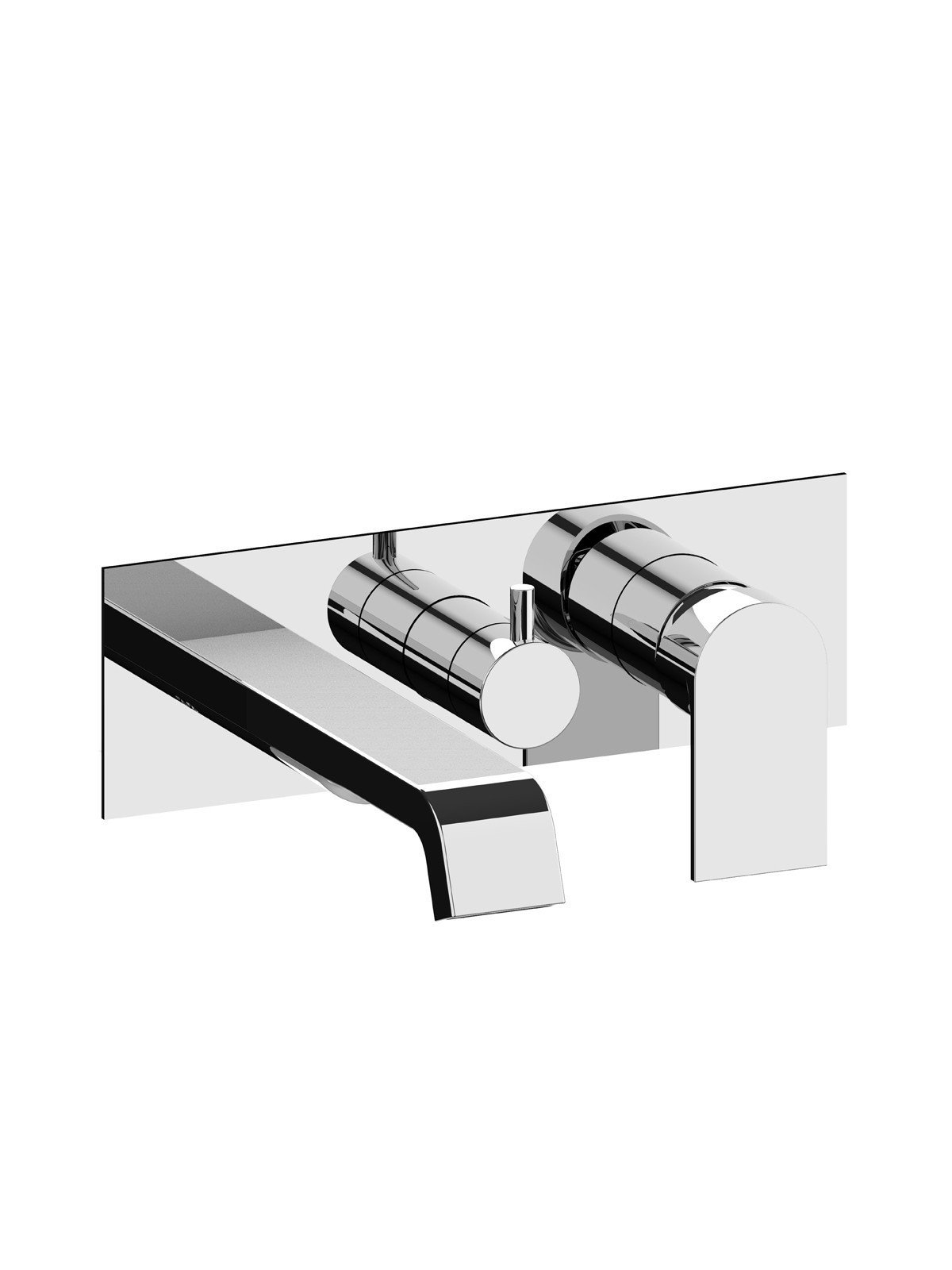 External set for built-in bath mixer with 2-way ceramic discs di