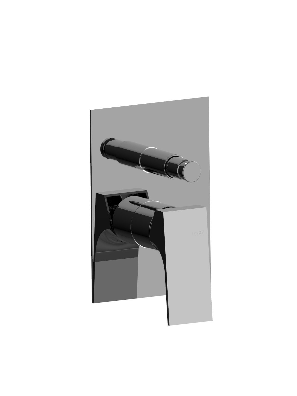 Complete built-in single-lever mixer with automatic diverter