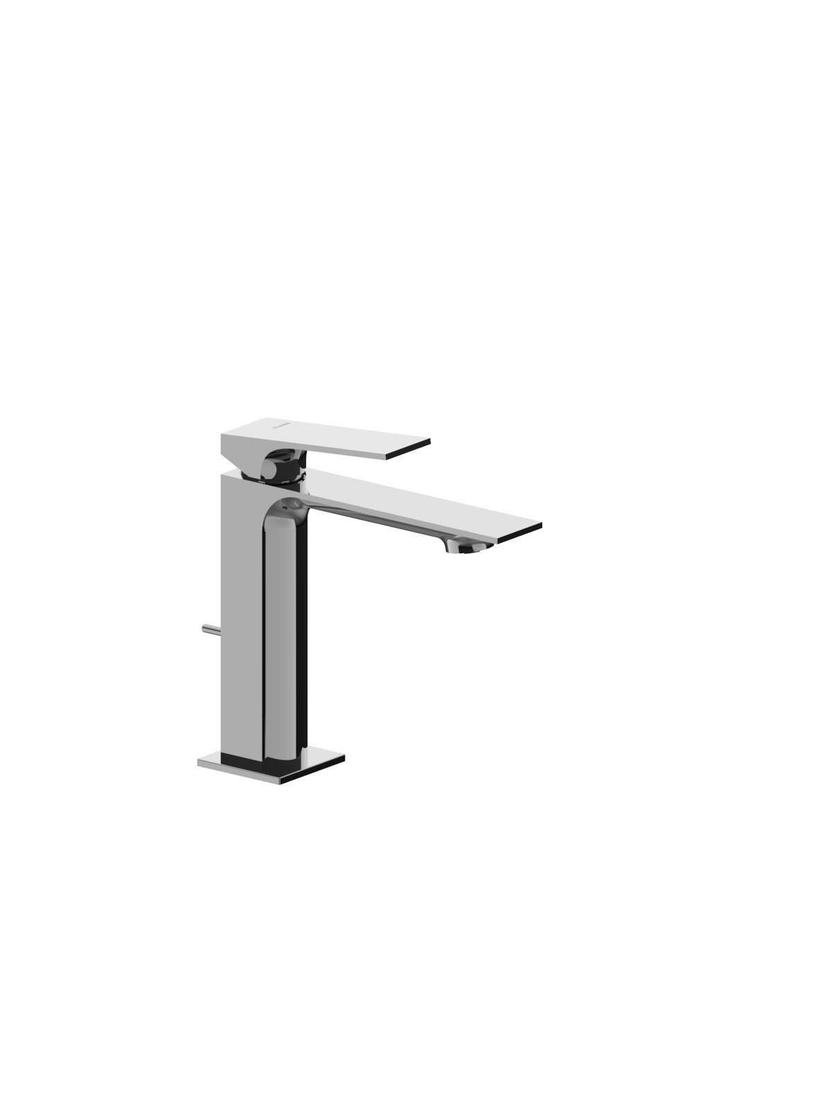 Single-lever washbasin mixer with pop-up waste