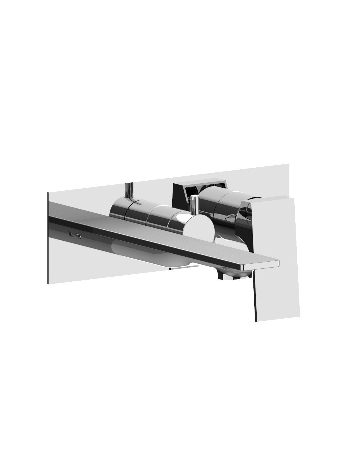 External set for built-in bath mixer with 2-way ceramic discs di