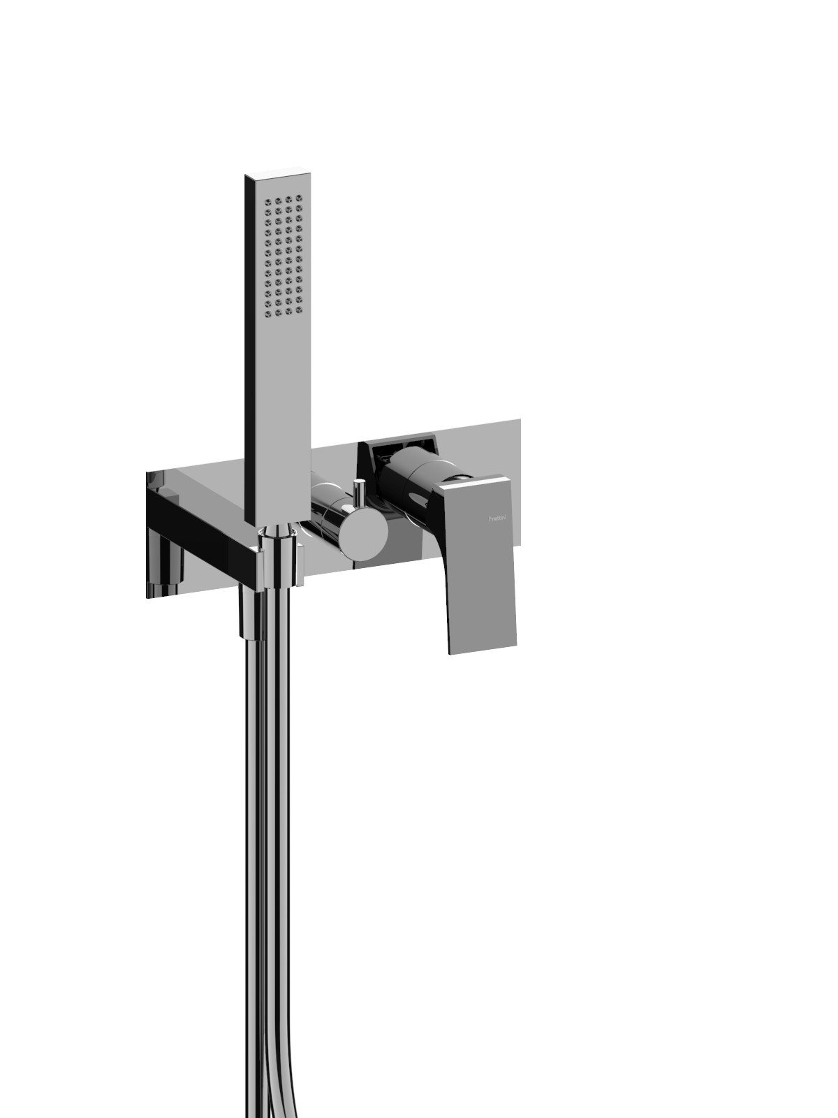 External visible components 2-way built-in mixer with ceramic di
