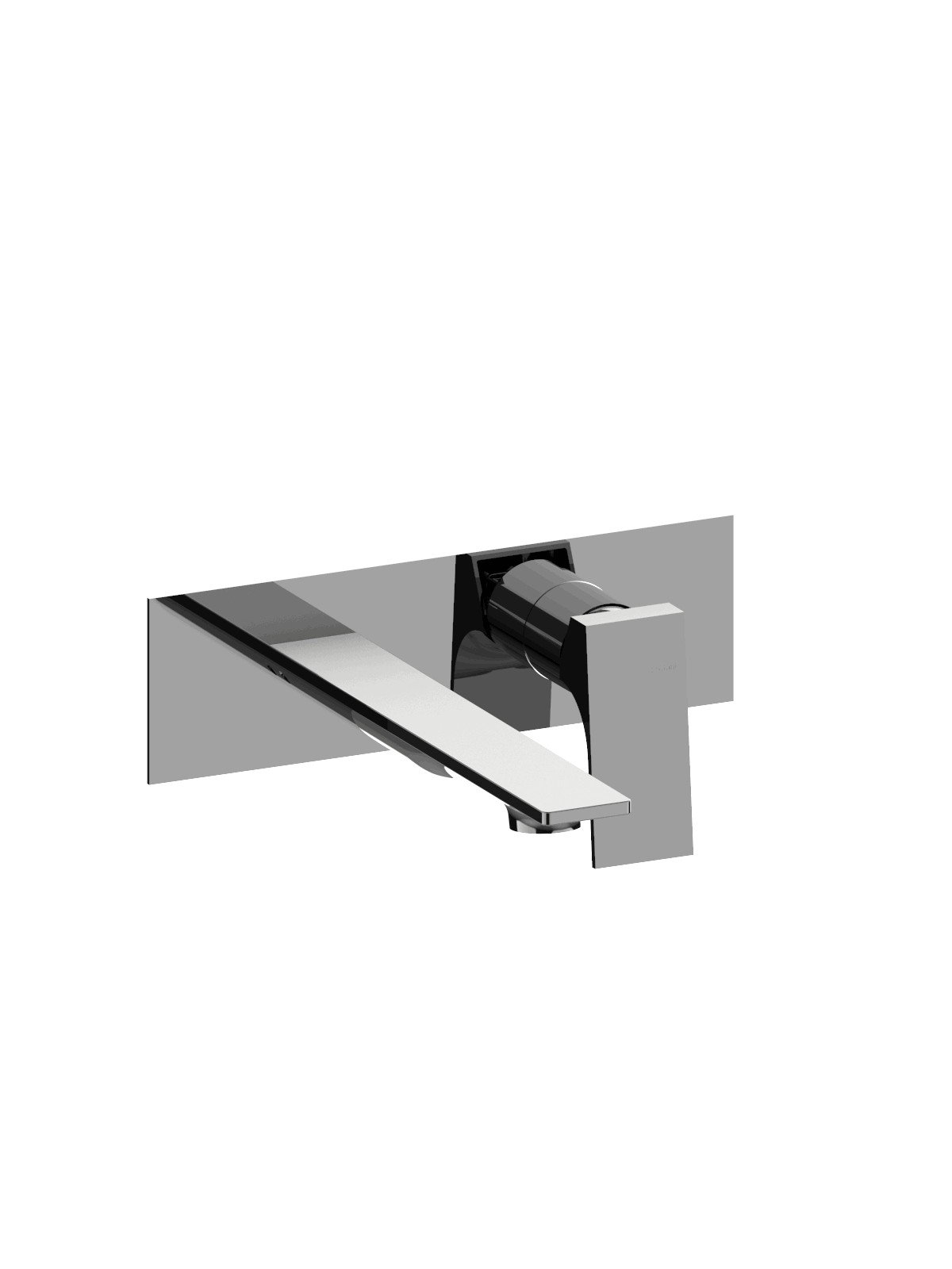 External visible components built-in washbasin mixer without pop