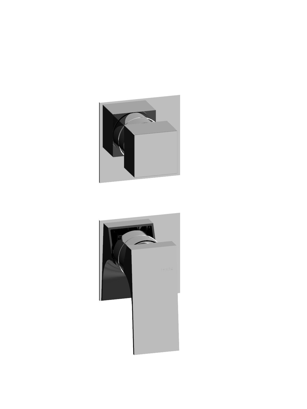 External visible components 3 way built-in mixer with ceramic di