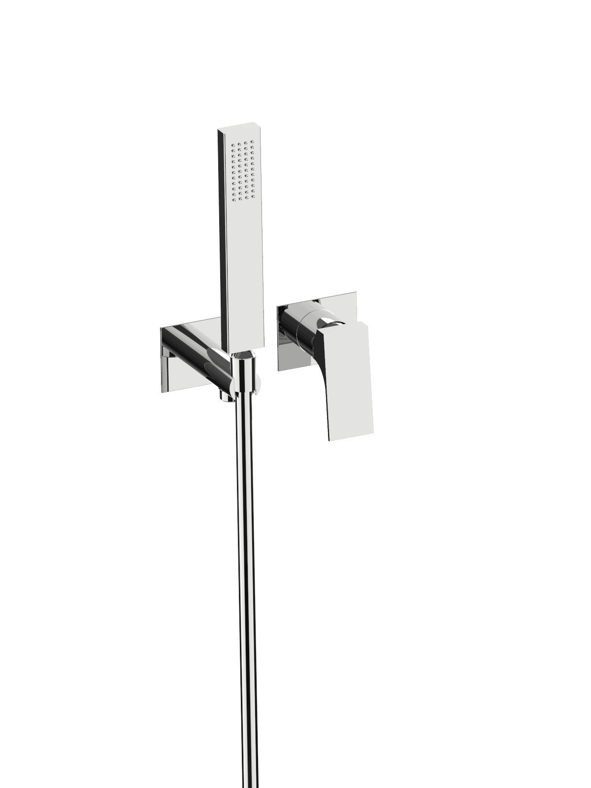 External part single lever mixerwith handshower