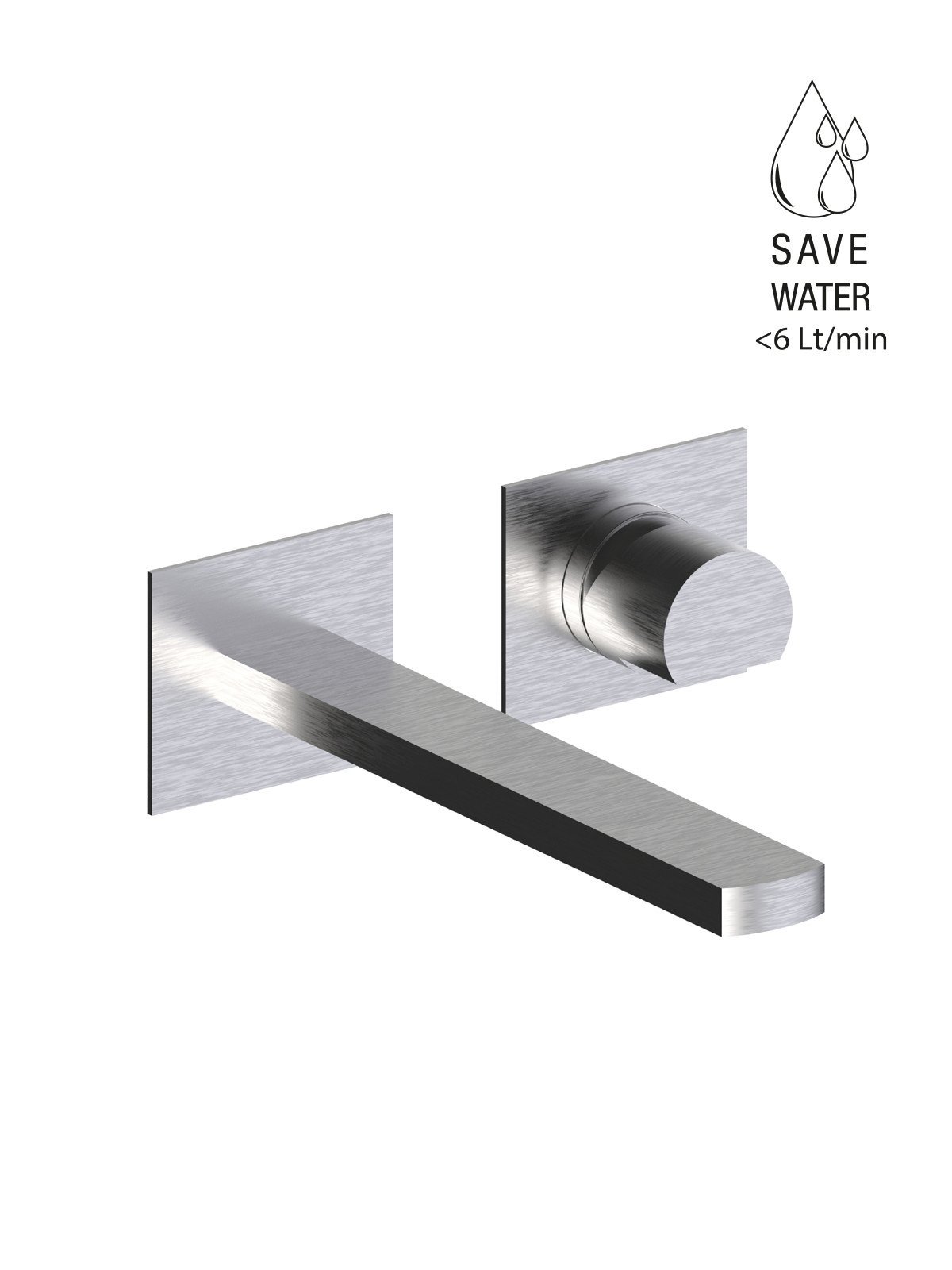 External visible components built-in washbasin mixer without pop