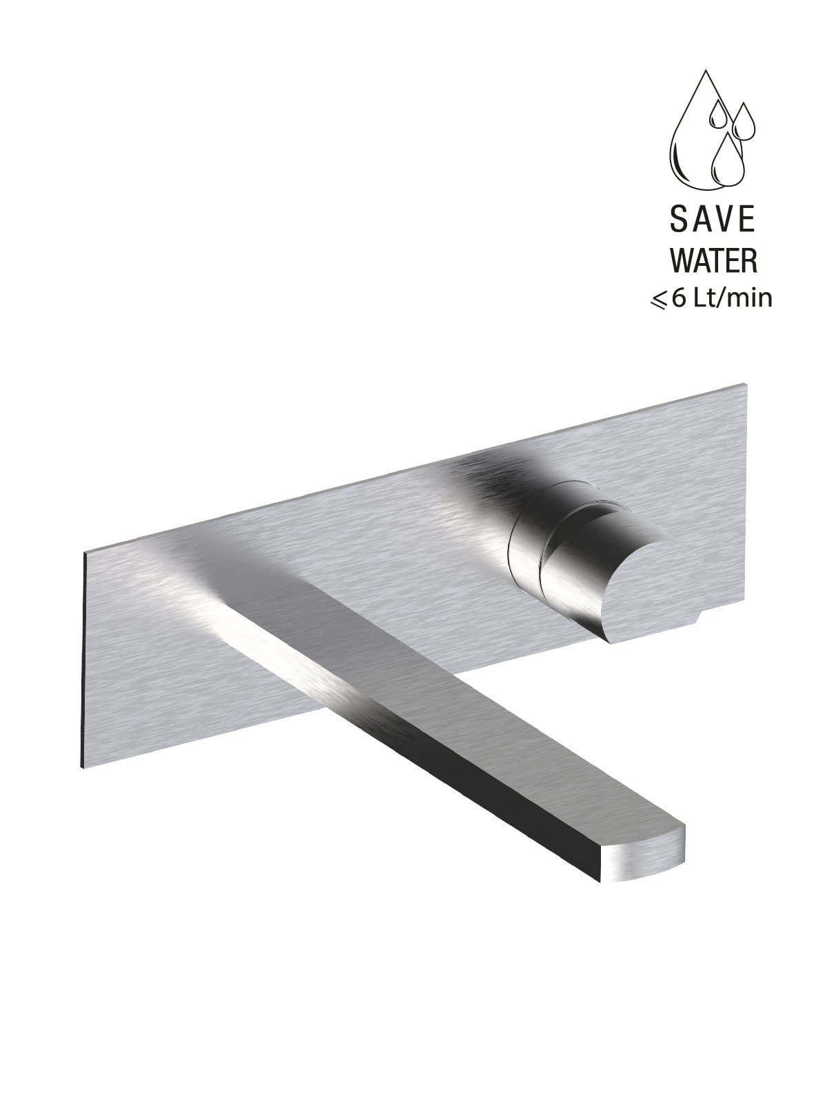 External visible components built-in washbasin mixer without pop