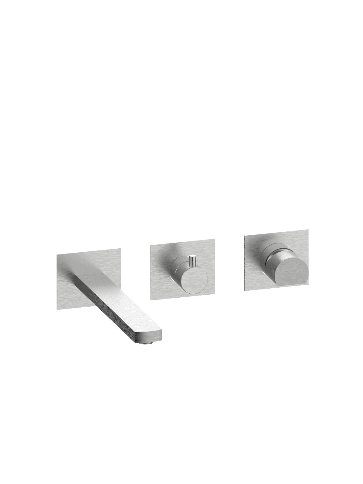 External set for built-in bath mixer with 3-way ceramic discs di