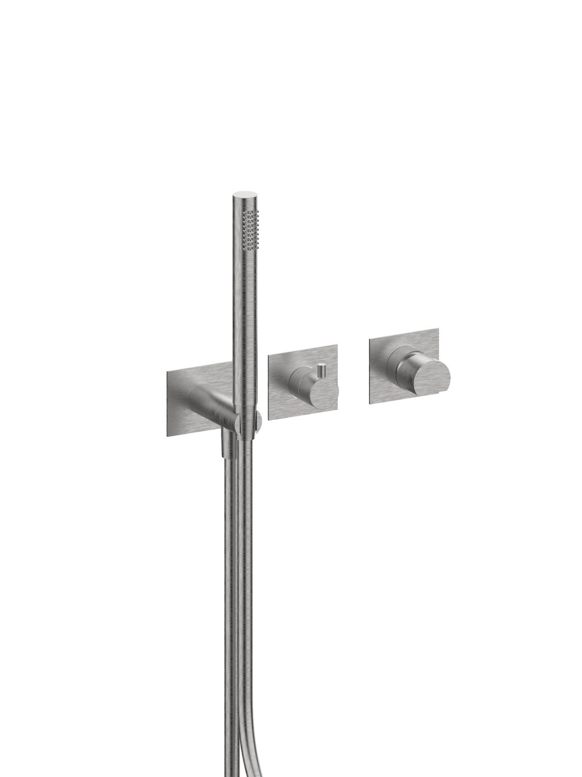 External set for built-in bath mixer with 2-way ceramic discs di