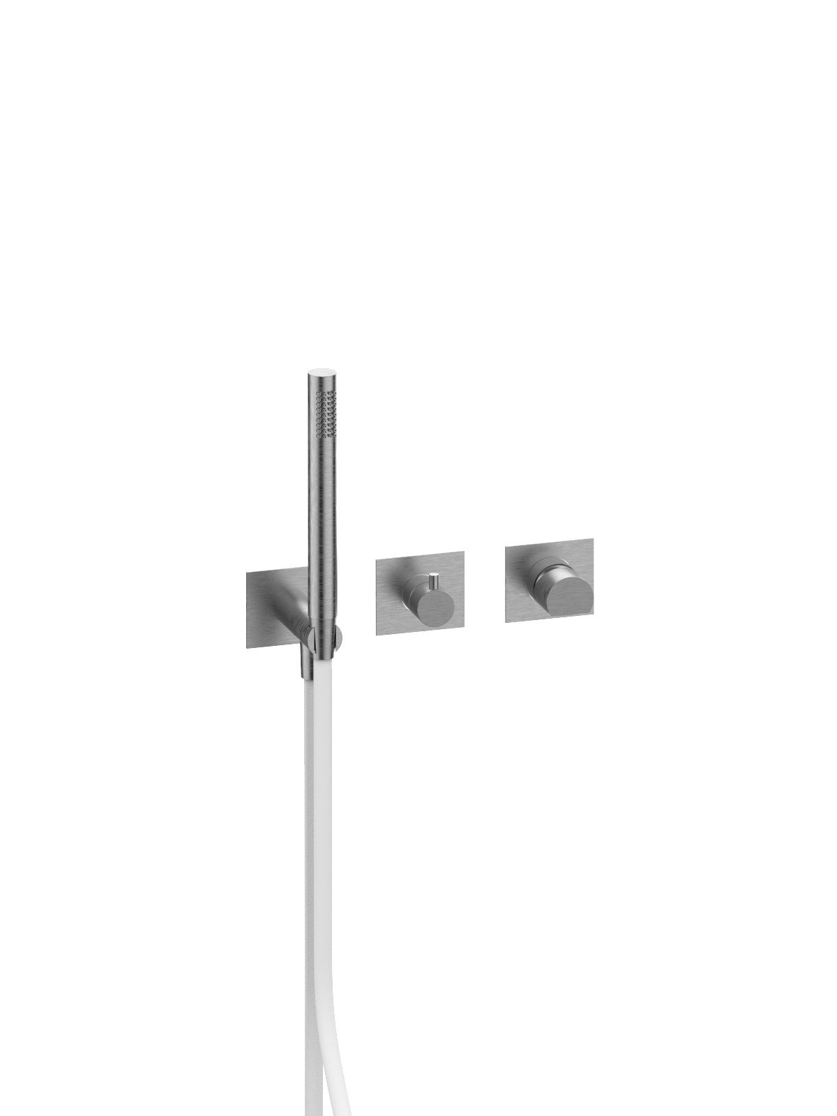 External set for built-in bath mixer with 3-way ceramic discs di