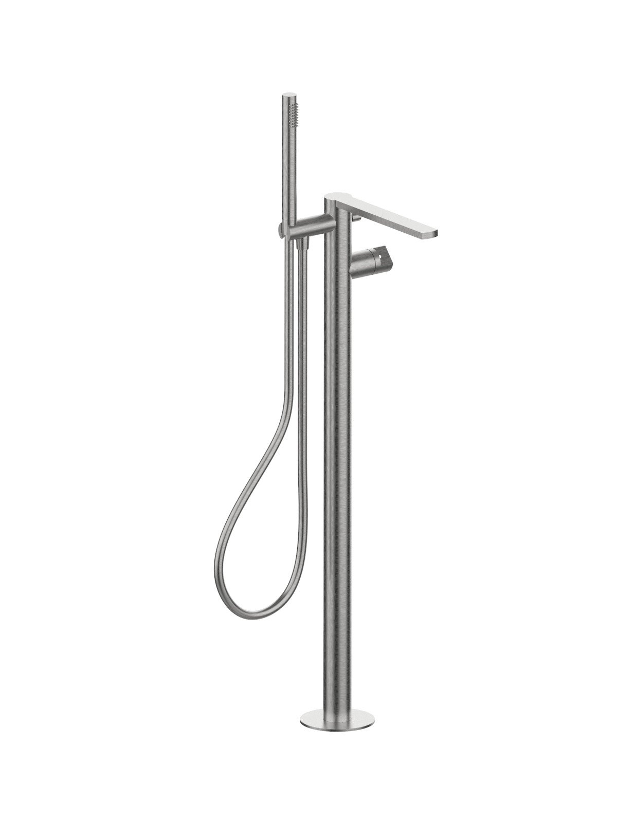 External visible components free standing bath mixer
