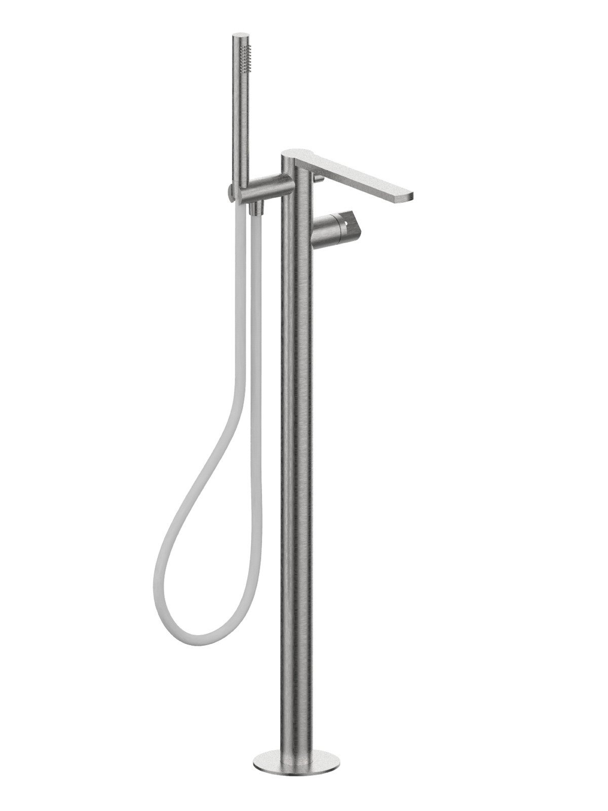 External visible components free standing bath mixer