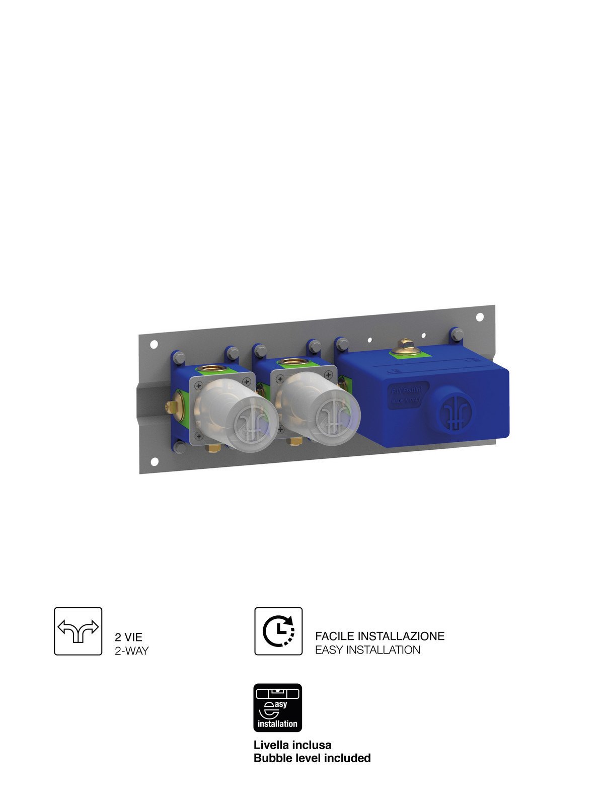 2-Way mechanical built-in box push button body with progressive