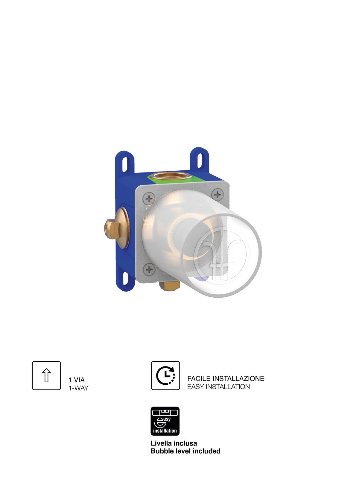 Universal built-in box for single lever handshower water spray m