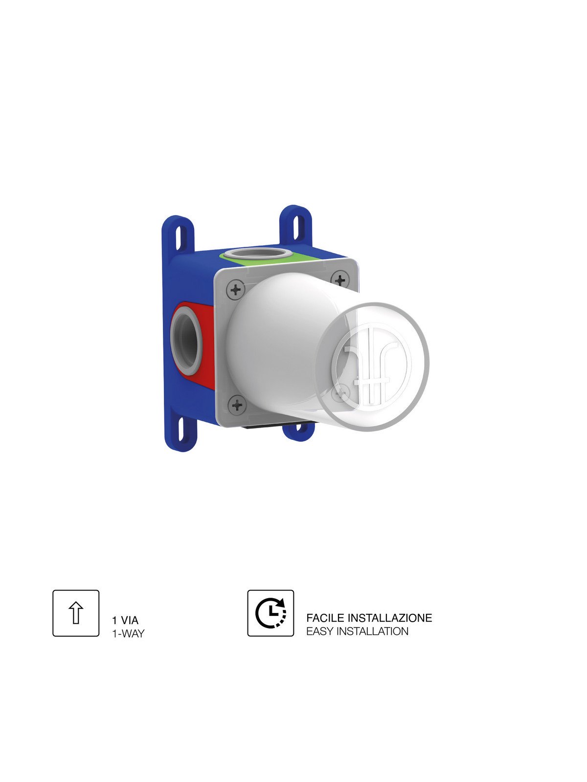 Built-in single lever universal shower mixer, Ø35 cartridge